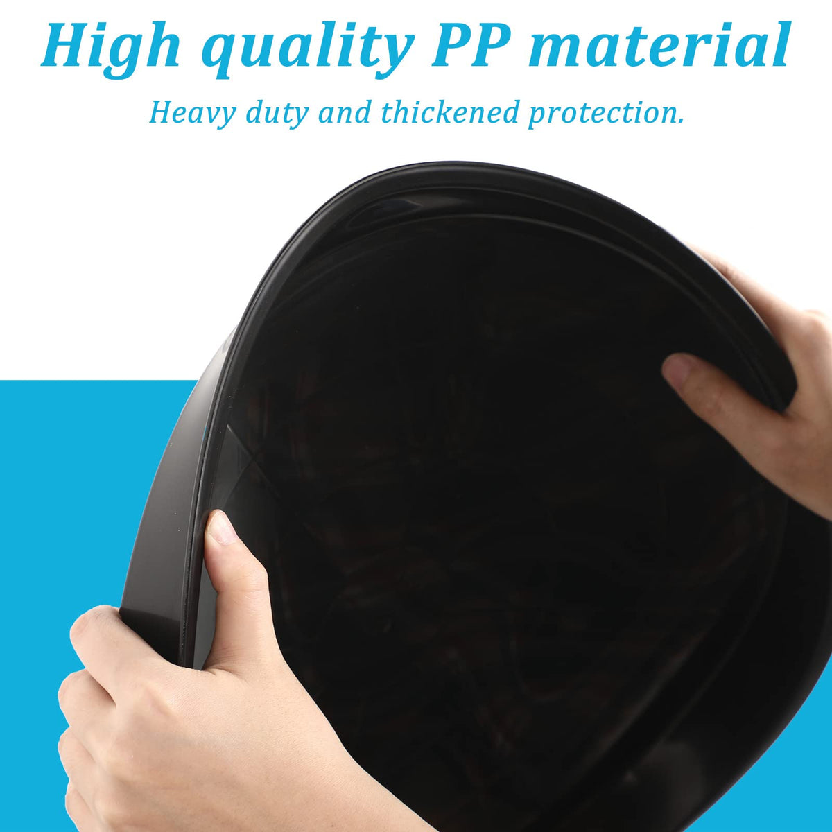 Eccliy 20-inch black plant saucer; leakproof design to catch excess moisture