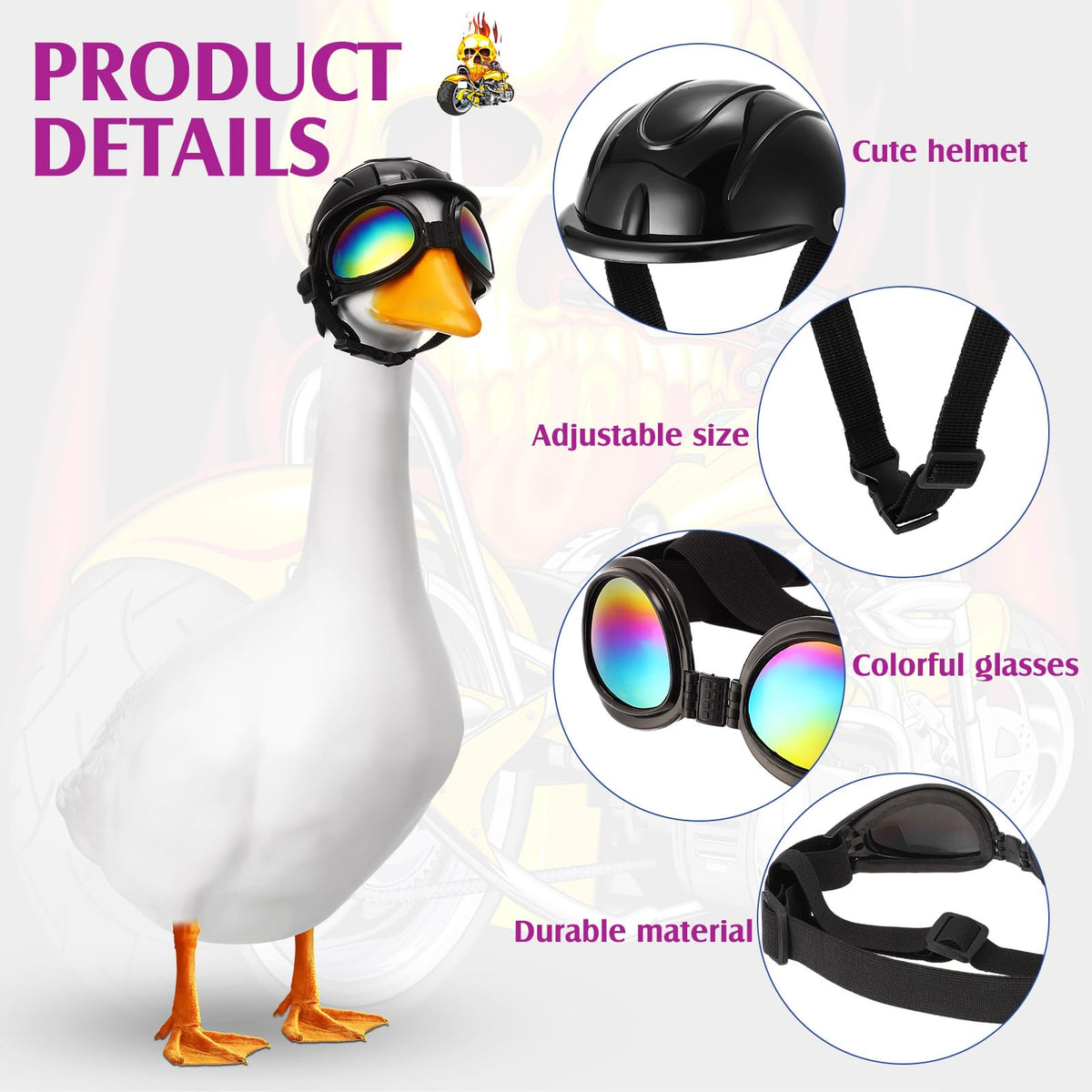 Eccliy porch goose outfit with helmet and goggles for easy dressing