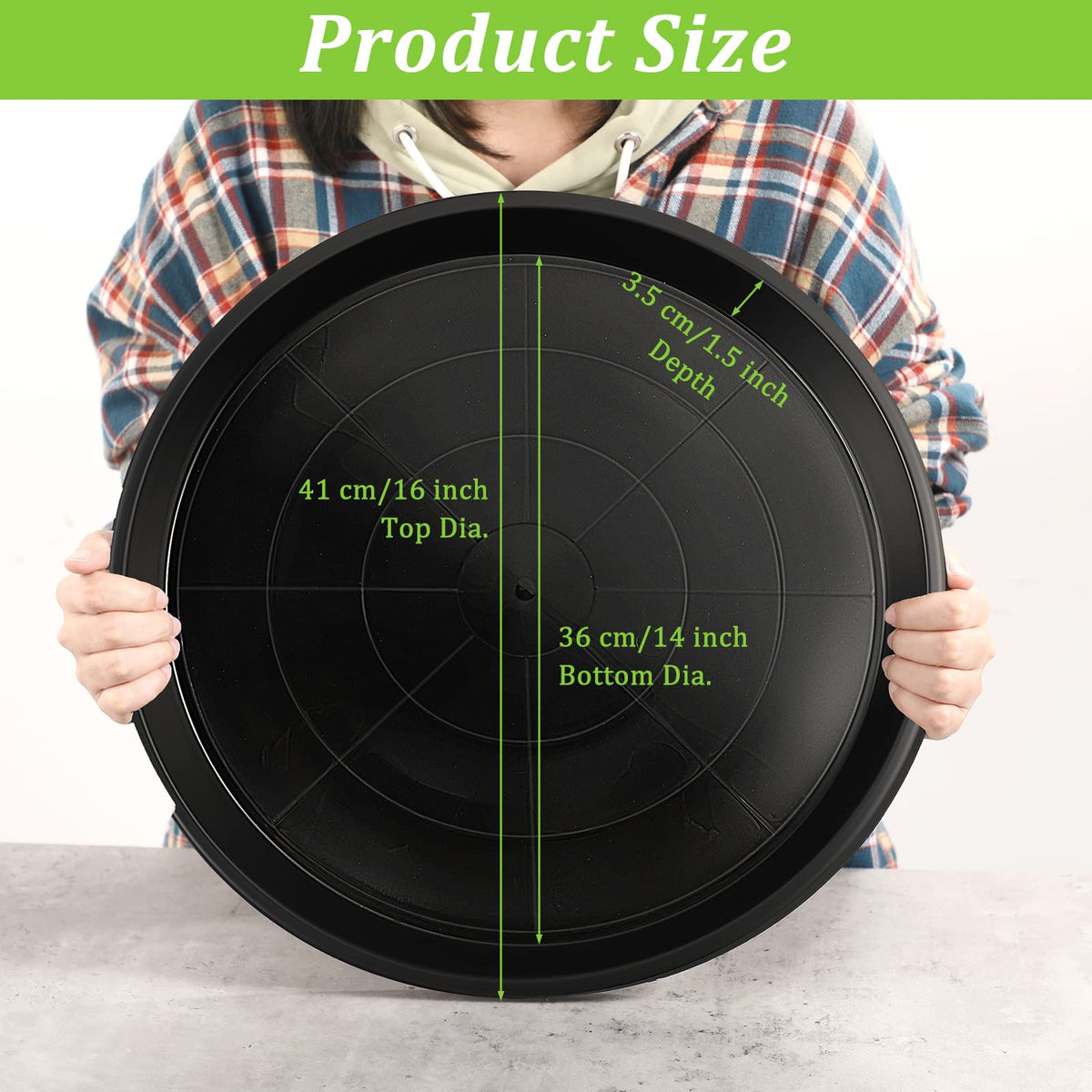 Eccliy thick PP plant saucer offering durable support for heavy pots.
