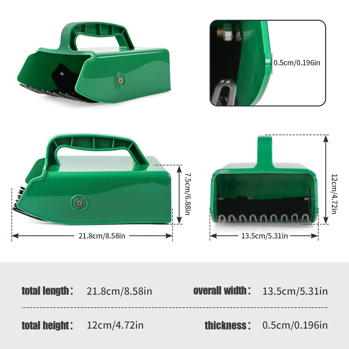 Ech.Apr Ergonomic-handle berry-harvest-tool supports comfortable picking session.
