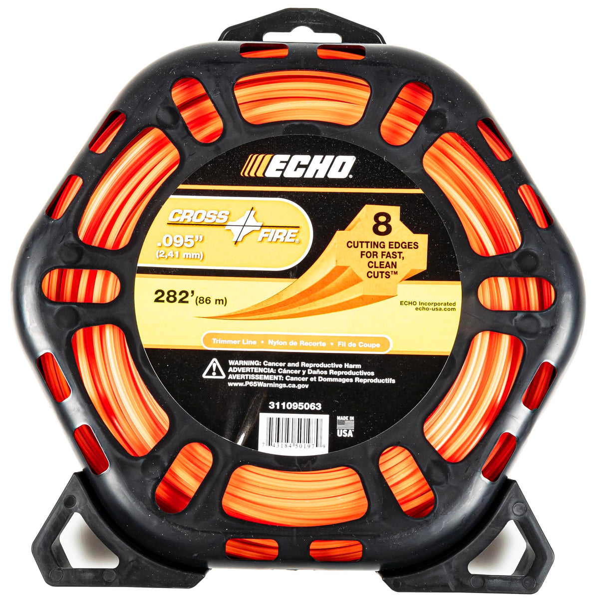 ECHO trimmer line on a durable spool for lawn care.