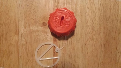 Side view of the echosari fuel cap demonstrates easy replacement on Echo chainsaws