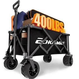 EchoSmile collapsible wagon open setup for easy camping and beach trips.