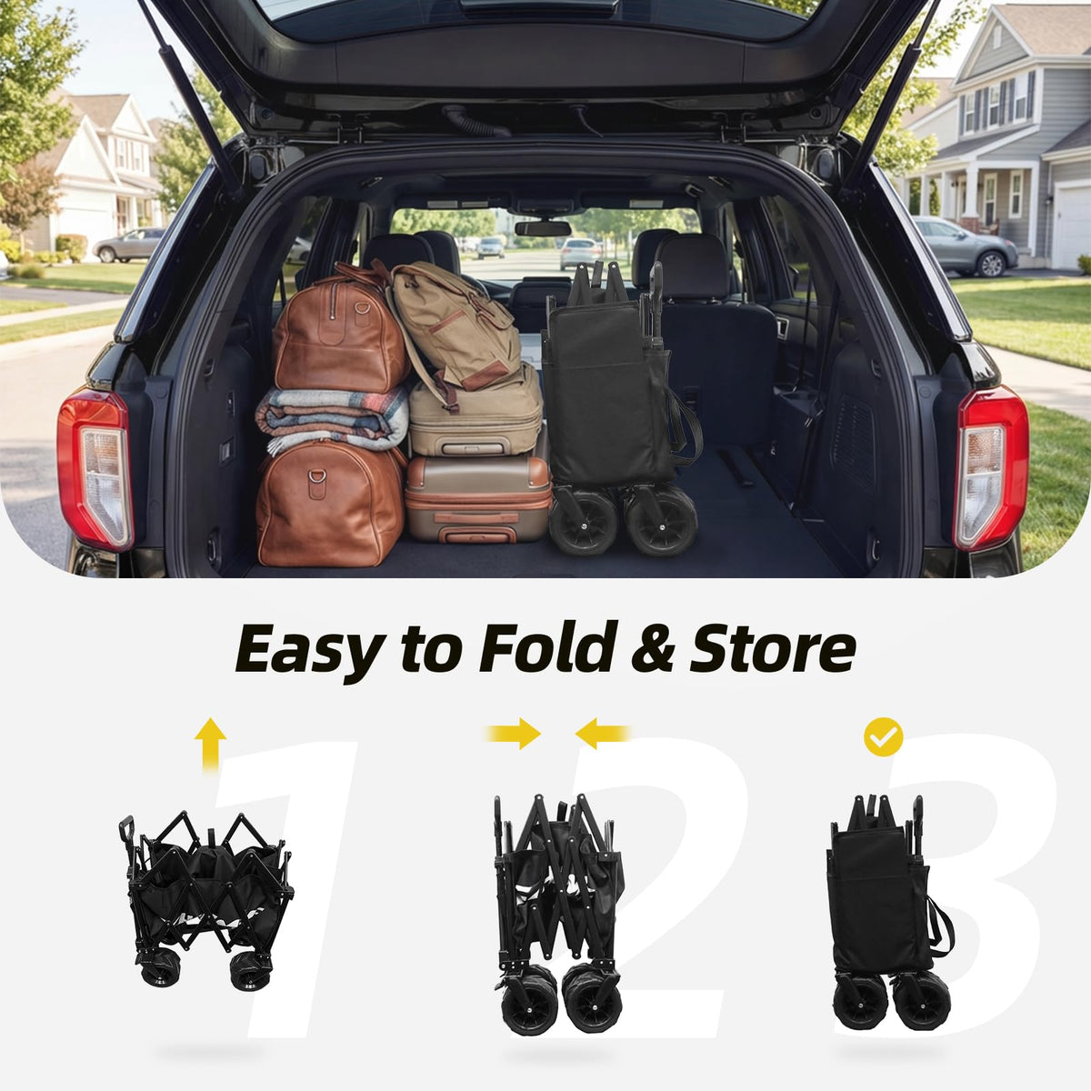 EchoSmile wagon-adjustable-handle provides customizable height for all users.
