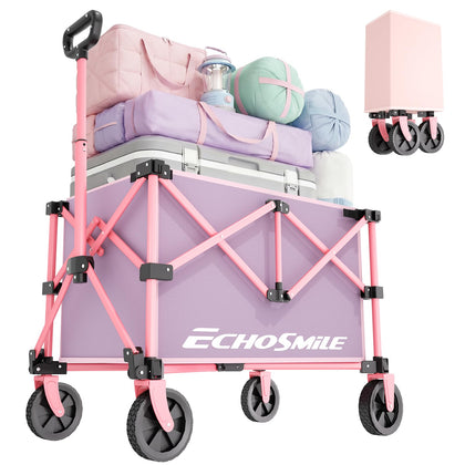 EchoSmile wagon folded compact for easy trunk storage and quick transport