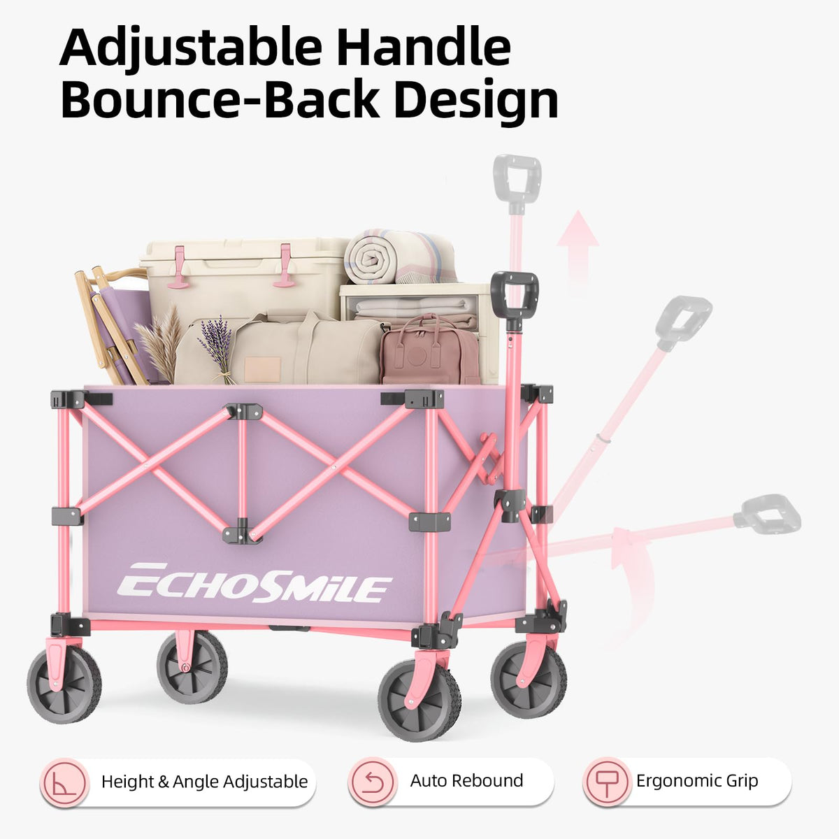 EchoSmile pink purple fabric design, stylish and practical