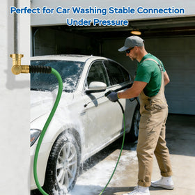 ECKXCH universal hose connector suitable for irrigation, car wash, and patio cleanup.