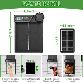 ECLINCO durable aluminum body withstands outdoor weather and temperature swings.