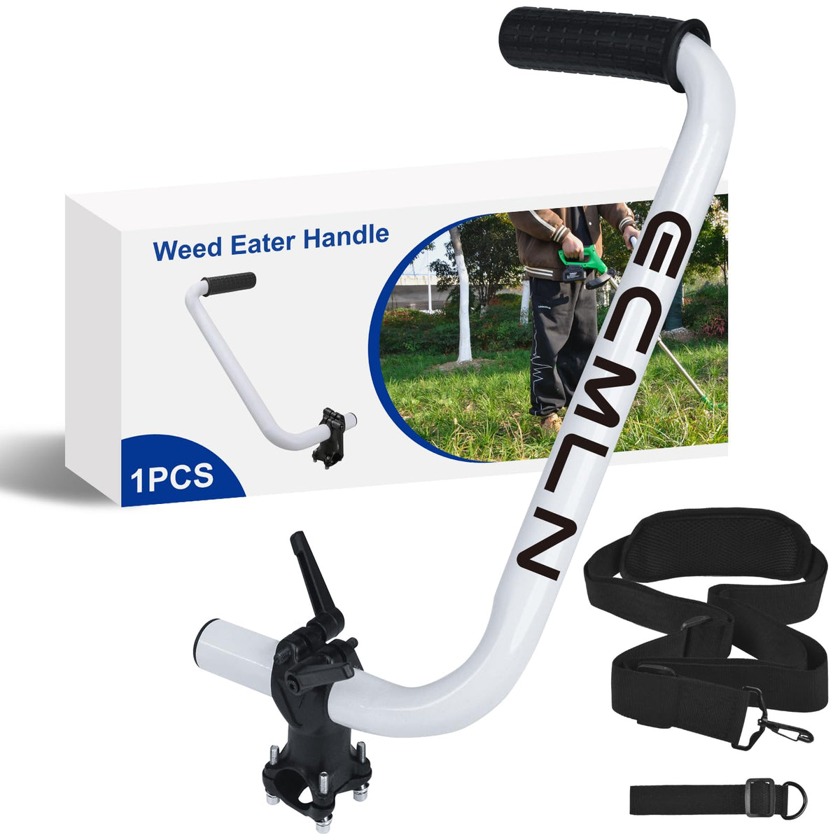 Ecmln weed eater handle ergonomic grip supports upright trimming and comfort