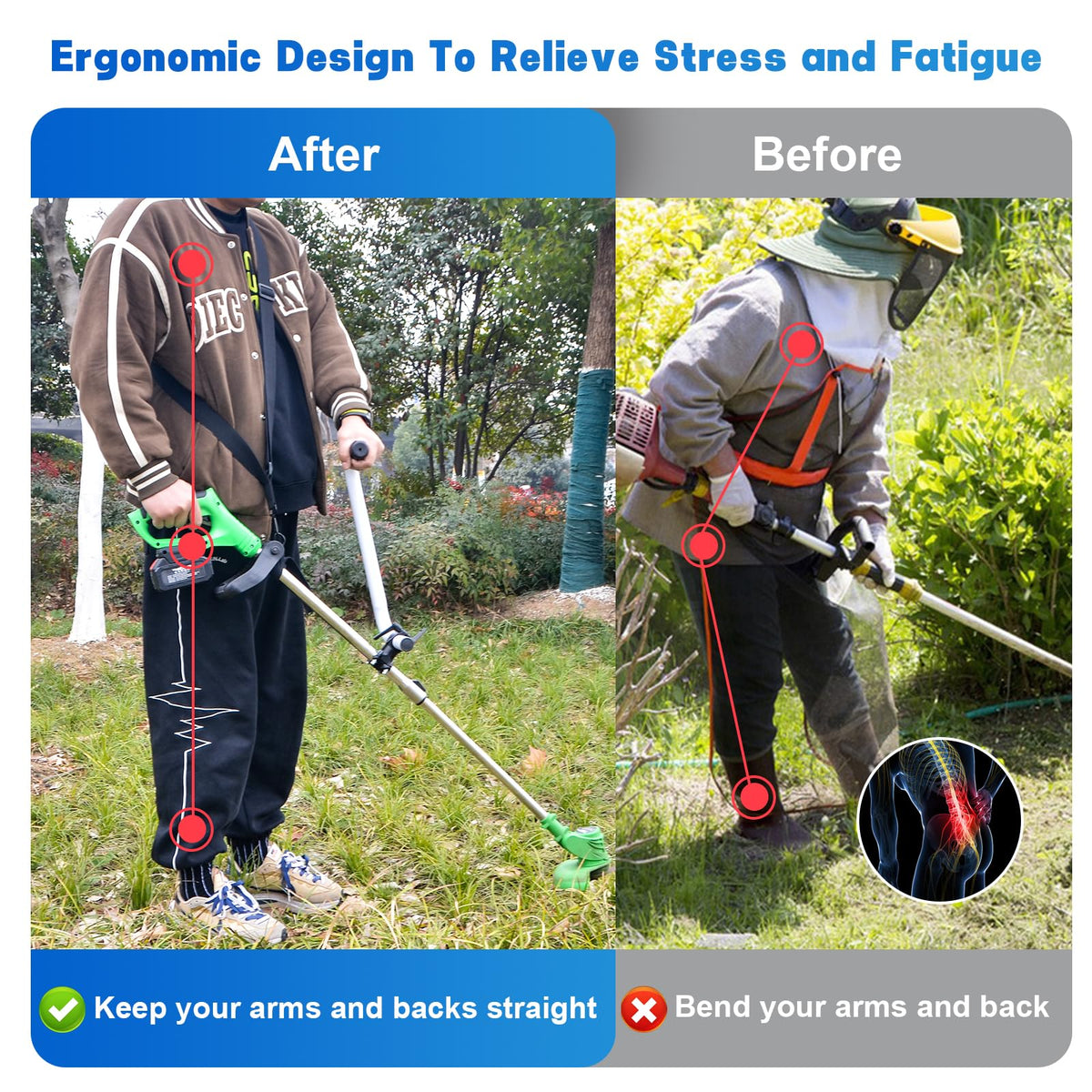 Lightweight stainless steel Ecmln handle designed for daily use