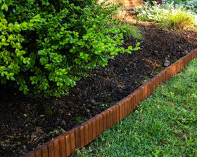 Eco-Green Wood border made in USA emphasizes quality and local manufacturing.