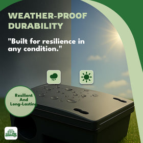 Eco Pro rat bait station suitable for indoor and outdoor environments.
