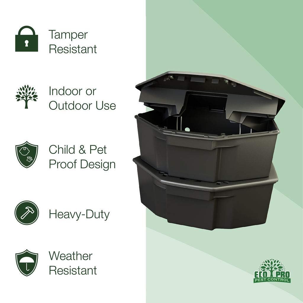 Eco Pro rat bait station ground mounting poles for secure outdoor placement.