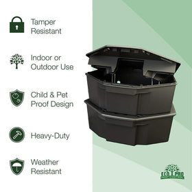 Eco Pro rat bait station ground mounting poles for secure outdoor placement.