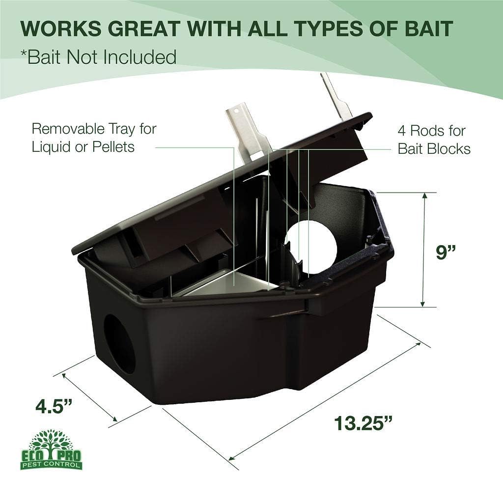 Eco Pro rat bait station large size for areas with higher traffic.