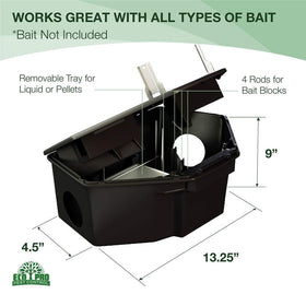 Eco Pro rat bait station large size for areas with higher traffic.