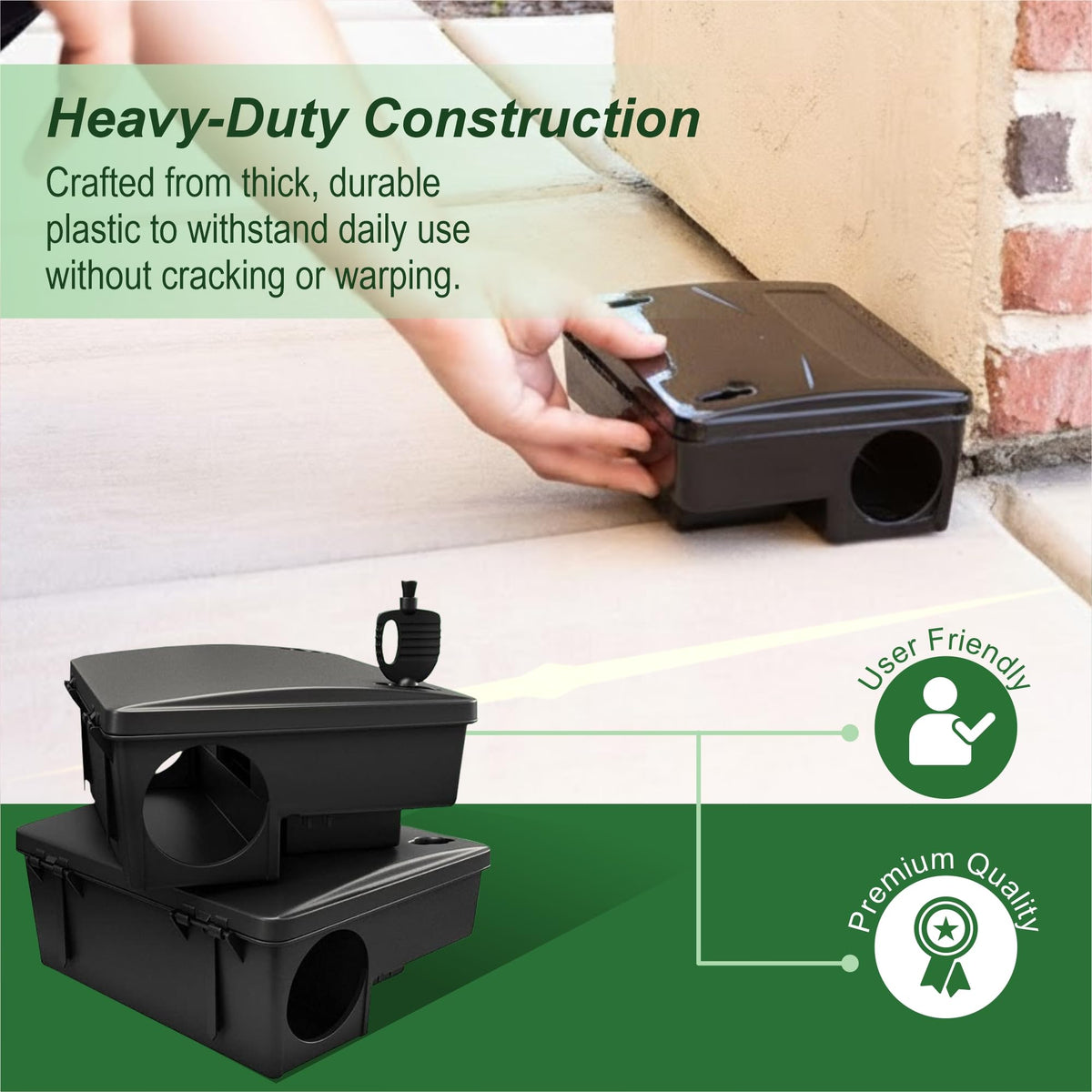 Eco Pro Rat Bait Station offers large-area coverage for effective deterrence.