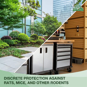 Eco Pro rat bait station 2-pack with weatherproof durability.