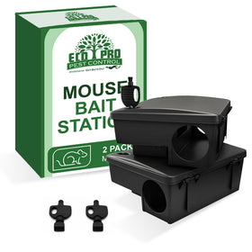 Eco Pro Rat Bait Station with durable metal construction for indoor-outdoor use.