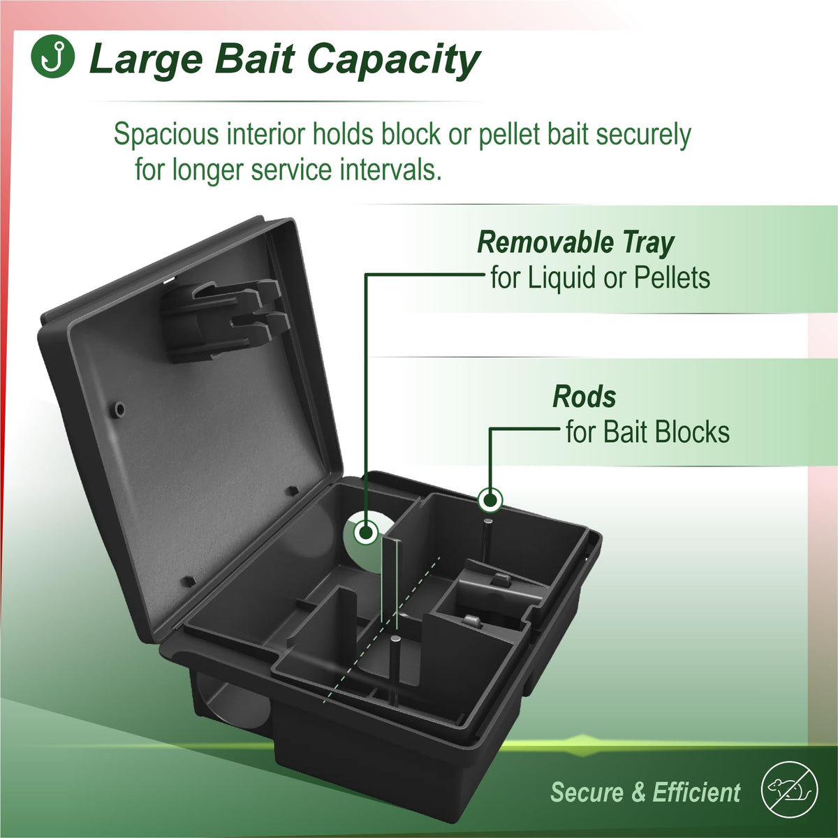 Eco Pro Rat Bait Station designed for perimeter baiting around property edges.