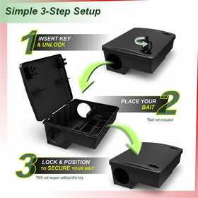 Eco Pro Rat Bait Station ideal for warehouses and storage facilities.