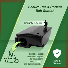 Weather-resistant Eco Pro Rat Bait Station for perimeter protection.