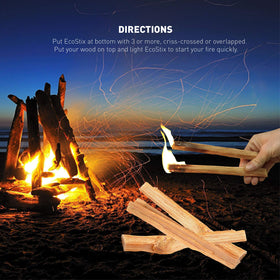 Eco-Stix fatwood sticks harvested from pine stumps for natural ignition