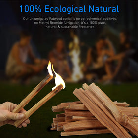 Eco-Stix sticks compatible with wood stoves and campfires