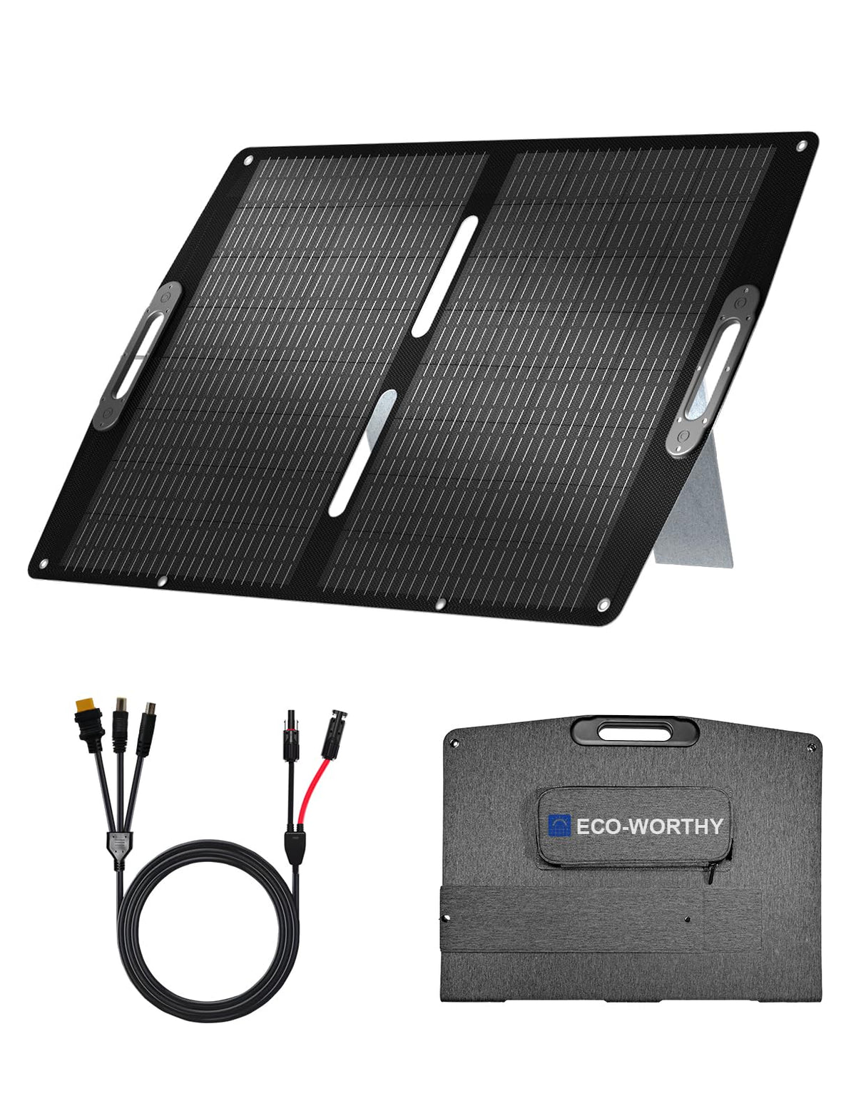 ECO-WORTHY 100W foldable-panel portable for on-the-go power outdoors