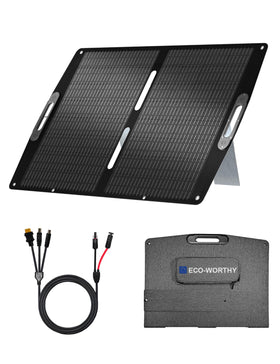 ECO-WORTHY 100W foldable-panel portable for on-the-go power outdoors
