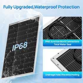 ECO-WORTHY 100W mounted on roof using brackets example
