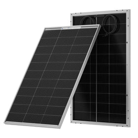 ECO-WORTHY 100W solar panel front view for rooftop mounting and compact DIY setup