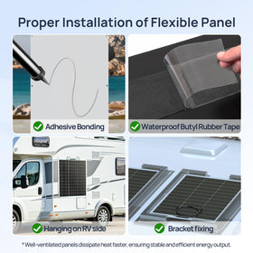 Eco-Worthy 270-degree flex design adapts to irregular surfaces.
