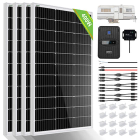 Eco-Worthy 400W kit front view for home or mobile off-grid energy.