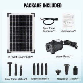 ECO-WORTHY plug-and-play setup powered by sun, with fountain-head options.
