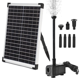 ECO-WORTHY solar water pump kit powers ponds with 449 GPH in direct sunlight.