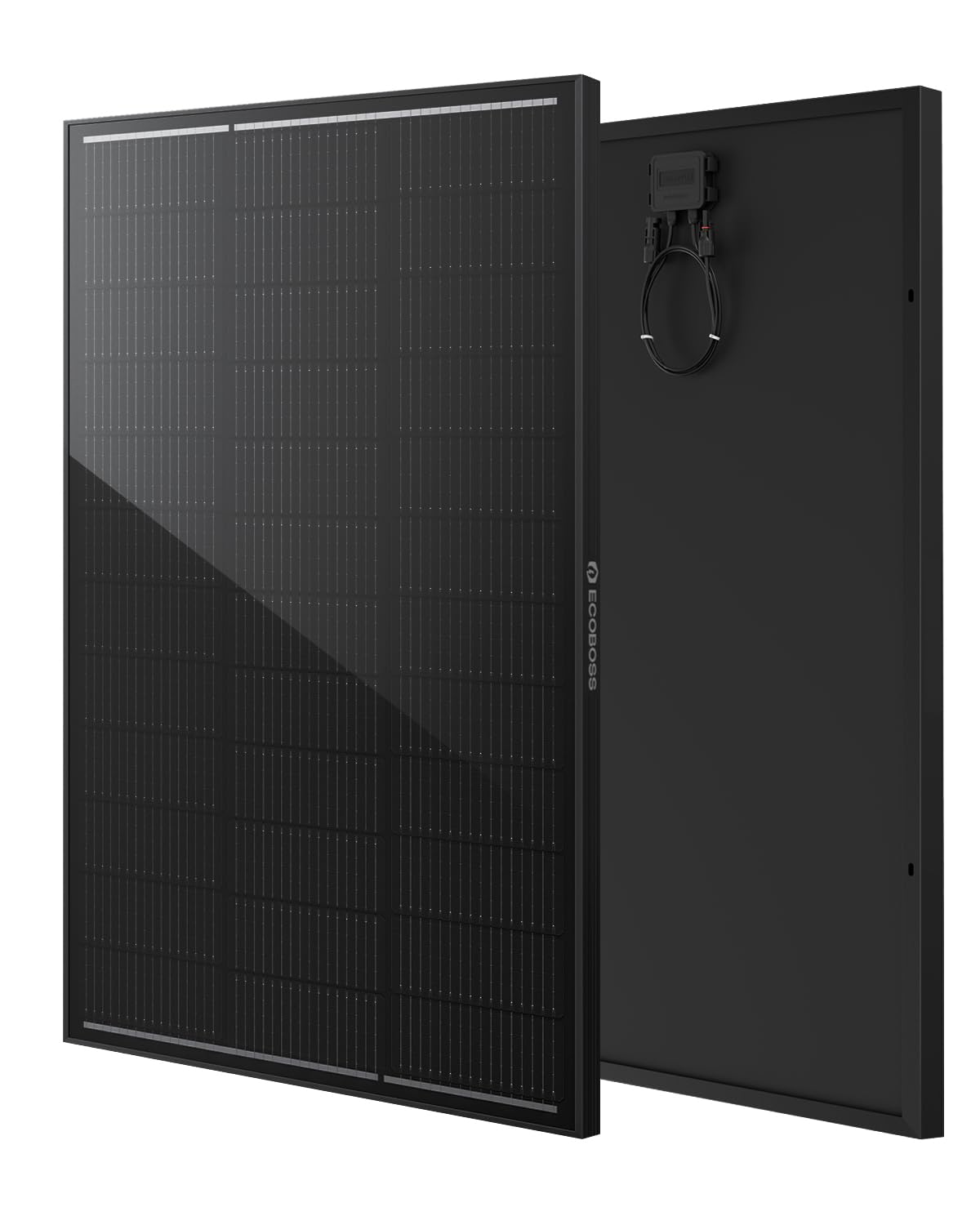 ECOBOSS 100W N-Type front view shows compact design for easy RV installation.