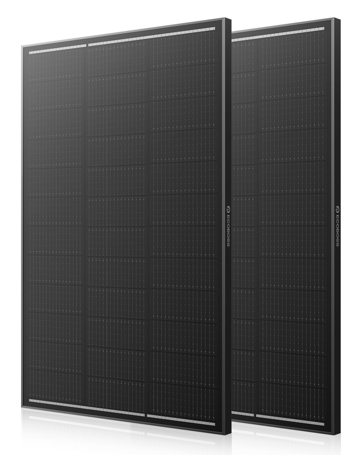 ECOBOSS two-pack 100W solar panels for flexible RV and off-grid power