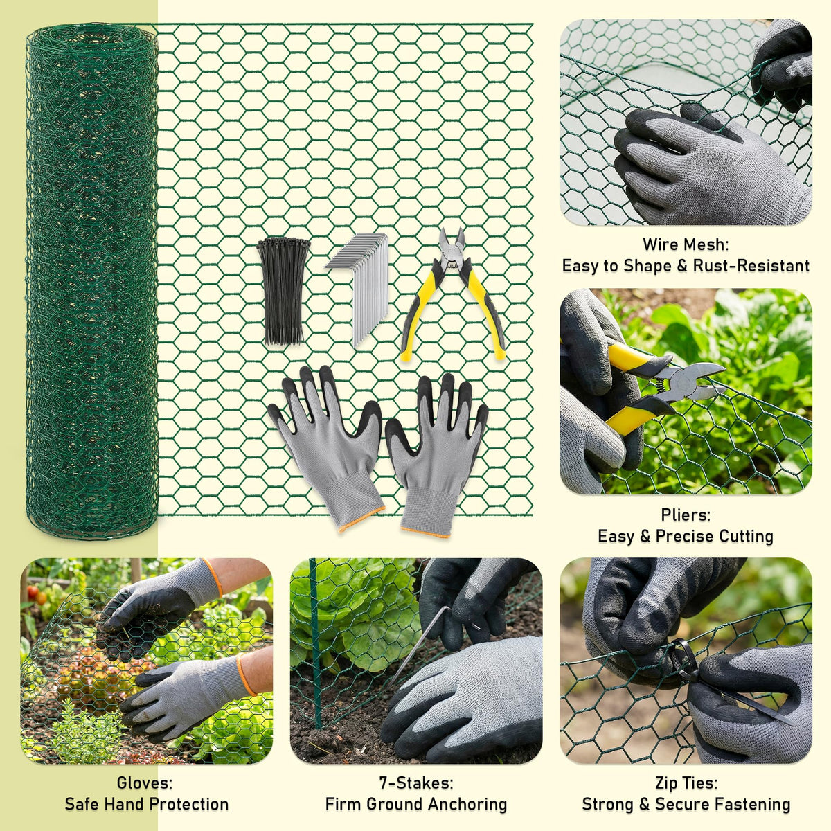 EcoBrisa included pliers enable easy cutting and shaping for DIY cages.