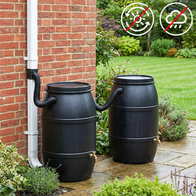 EcoBrisa system fits standard downspouts and rain barrel inlets.