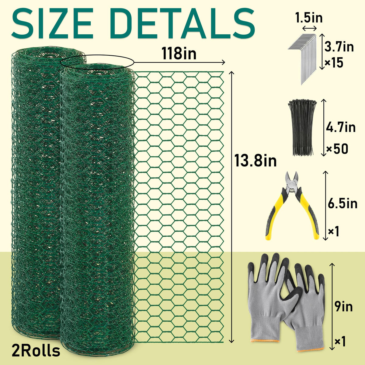 EcoBrisa two-roll metal mesh protects vegetables from wildlife once installed.