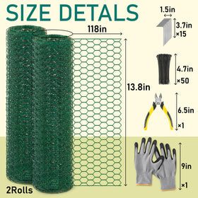EcoBrisa two-roll metal mesh protects vegetables from wildlife once installed.