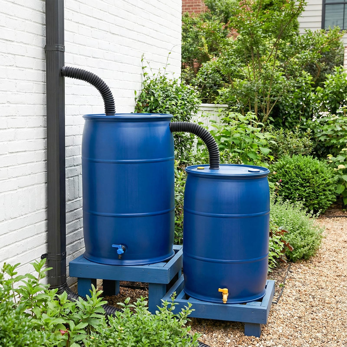 EcoBrisa weather-resistant plastic tubes endure sun and rain.