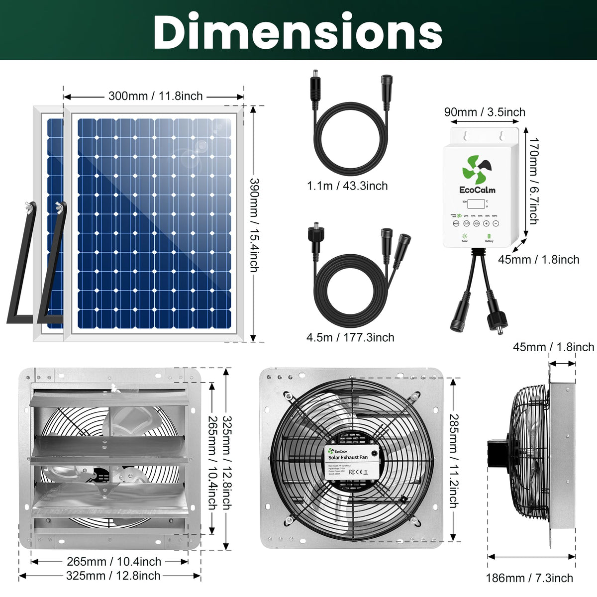 ecoCalm install kit with 14.8 ft cable for versatile setup