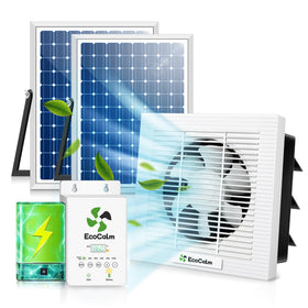EcoCalm 8-inch solar exhaust fan front view for efficient ventilation
