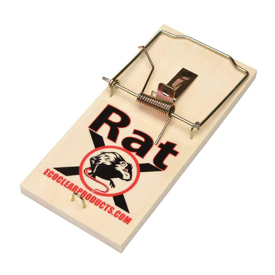 ECOCLEAR RatX wood-trap-open for quick, poison-free rodent control indoors or outdoors.