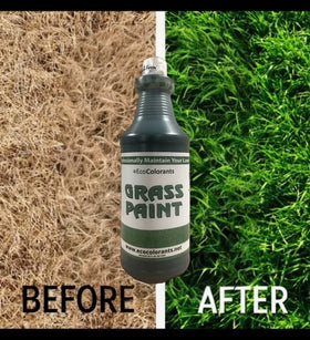 EcoColorants Lawn colorant application over grass shows natural green.