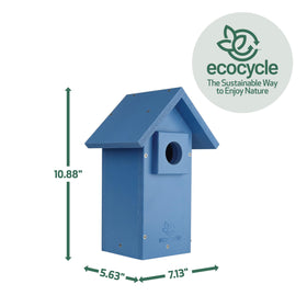 EcoCycle Bluebird Bungalow shown with easy-install mounting holes for quick setup