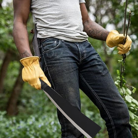 EcoDigiLife Billhook Sickle Machete with sheath for safe storage and portability.