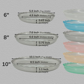 ECOESPTI 12-pack clear plant saucers in 7.6-inch size catch drips and keep floors dry